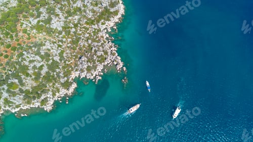 Preview: Historic ancient sarcophagi. Simena Castle, Kaleköy (Ucagiz), Kekova - Turkey