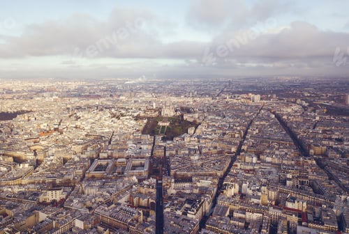 Preview: aerial view of sacre coeur in paris france