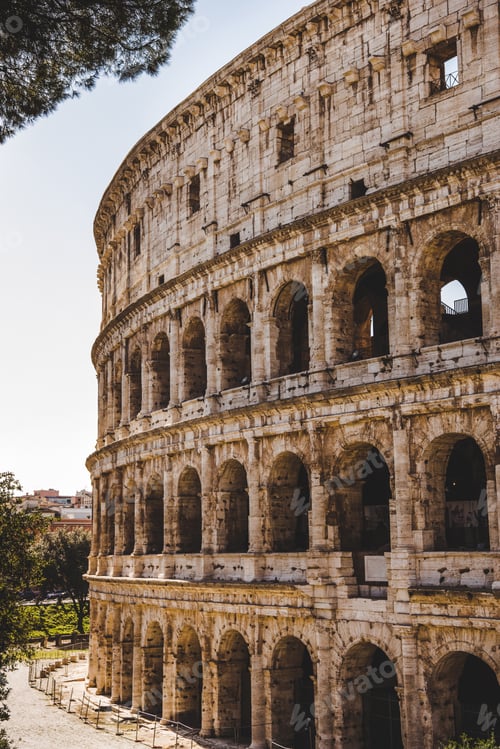 Preview: historical ancient Colosseum ruins in Rome, Italy