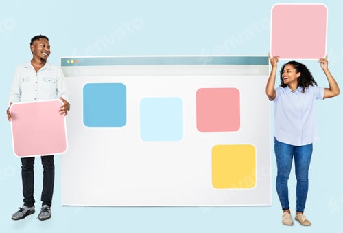 Preview: People with web template icons