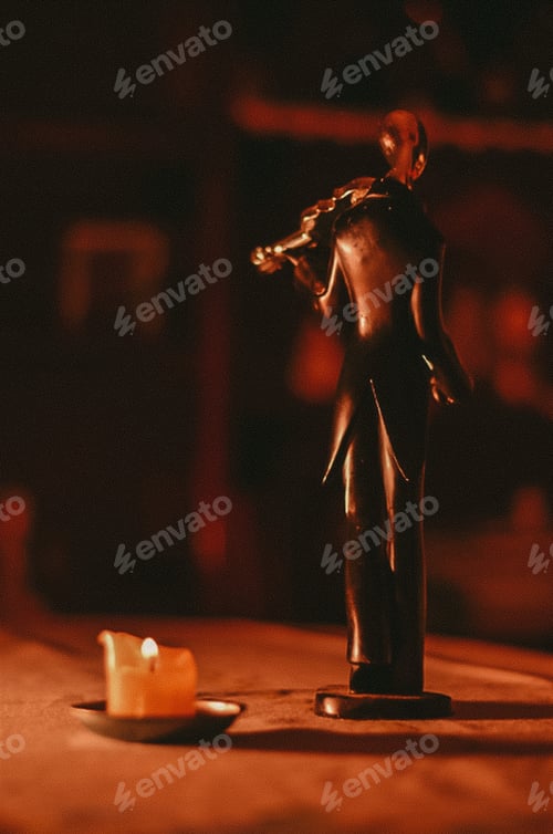 Preview: Candle Light and Statue of Musician