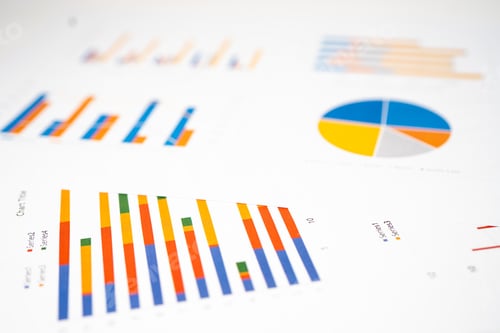 Preview: Bar Charts and Pie Graphs on White Paper
