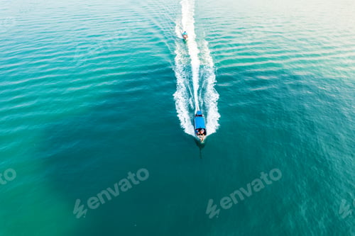 Preview: Sea views and rocky islands with a long-tail boat.
