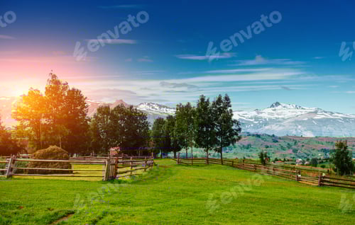Preview: Beautiful summer mountain landscape. Blue Mountains during the e