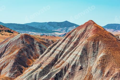 Preview: Amazing beautiful slopes of red mountains