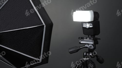 Preview: Studio light and back drop and soft box set up for shooting photo or video
