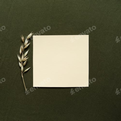 Preview: Minimal floral frame made of dry flowers and branches. Happy mother's day, birthday, wedding.