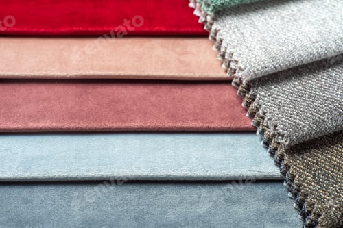 Preview: Fabric Swatches in Varying Colors and Textures