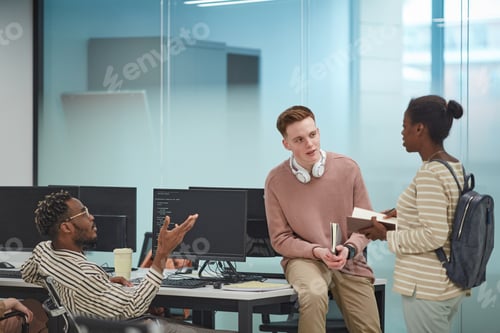 Preview: Young People Communicating in Office