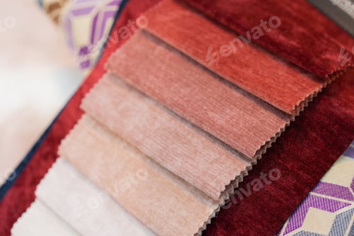 Preview: Tissue catalog. Catalog of multi-colored fabric samples.