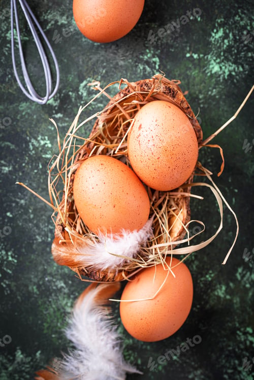 Preview: Raw chicken eggs in bowl