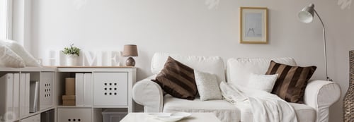 Preview: Comfortable white double sofa