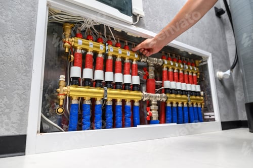 Preview: Modern electric boiler in the house