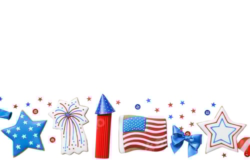 Preview: Festive American Cookies Decorated for the Fourth of July