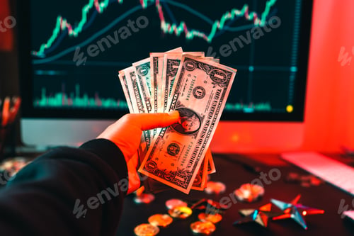 Preview: Money and Graph on Computer Screen
