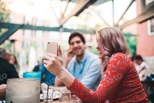 Preview: Girl and guy taking photo together