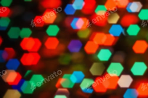 Preview: Background Abstract- Bokeh Blurry. Defocused- Festive Party. New Year- Beautiful Spark.