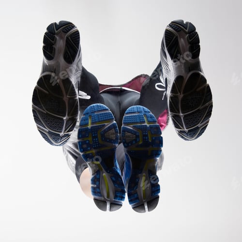 Preview: Close up of couple?s running shoes