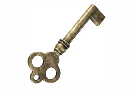 Preview: Aged Gold Skeleton Key