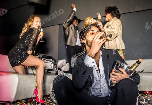 Preview: Friends having party in a nightclub