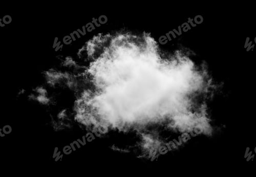 Preview: clouds on black background