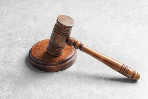 Preview: Judge's gavel on light background. Law concept