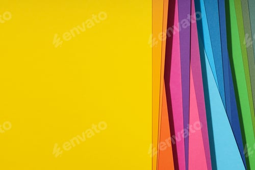Preview: Mockup, abstraction, colorful colored paper, top view