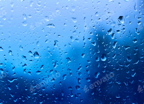Preview: Water drops on glass