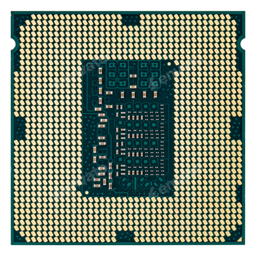 Preview: CPU (Central processing unit) microchip, isolated on white background