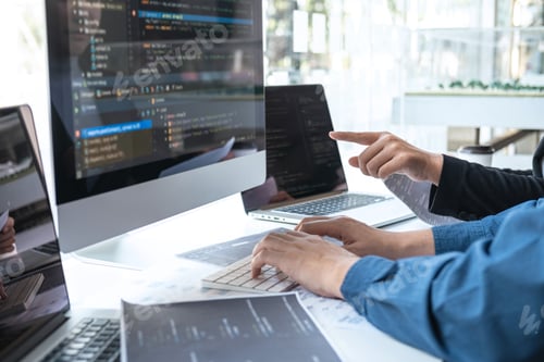 Preview: Professional Developer programmer cooperation meeting and brainstorming and programming in website