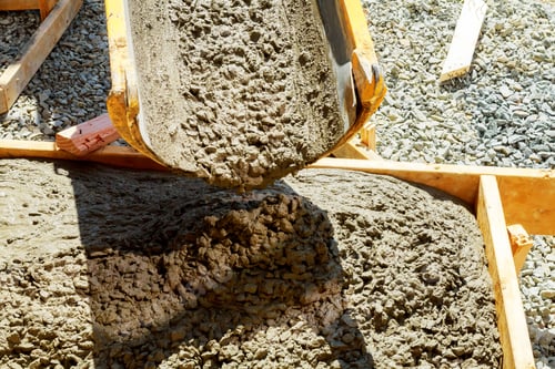 Preview: Concreting sidewalk around the house Pouring cement concrete process to apartment building