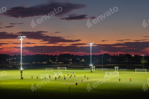 Preview: Illuminated public sports arena in North Port, Florida