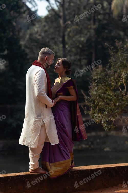 Preview: Wedding of a couple from Europe in India. A light skinned man in a traditional