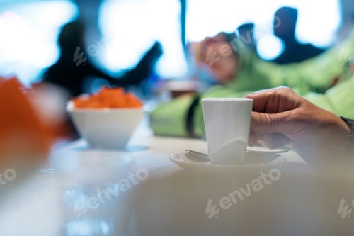 Preview: Drinking morning espresso in the bar