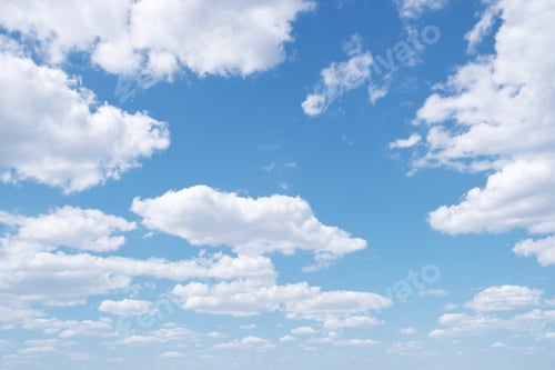 Preview: White clouds and deep blue sky at day.
