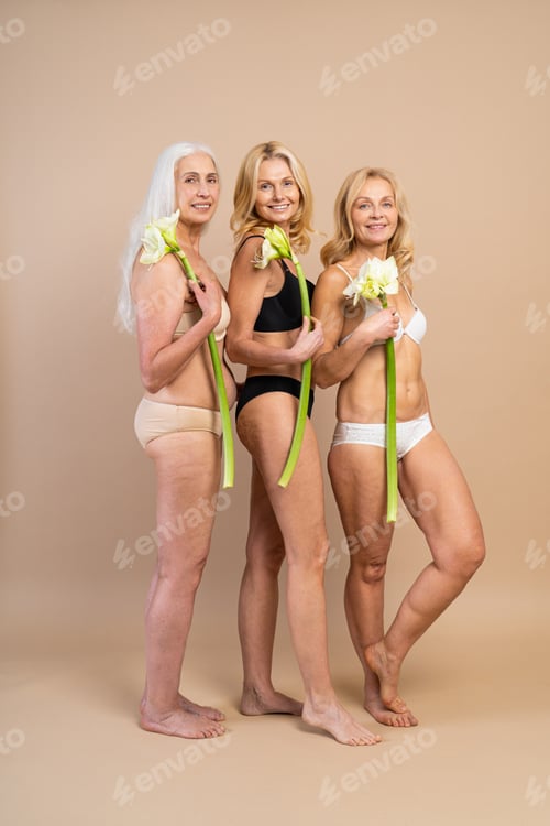 Preview: Beautiful young-looking senior women, beauty portrait