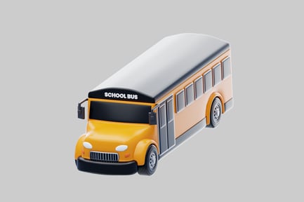 Preview: Yellow school bus with black and white roof