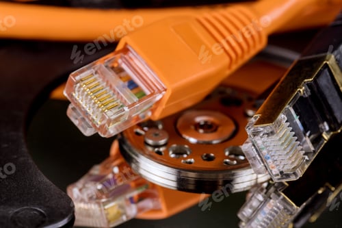 Preview: Network Ethernet Cable information transfer, server and information storage with online files backup