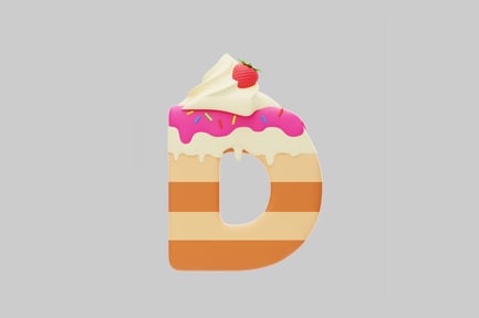 Preview: Sweet cake letter d icon
