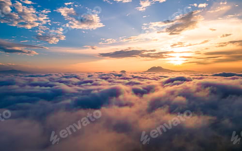 Preview: Drone view of Sunrise and cloud