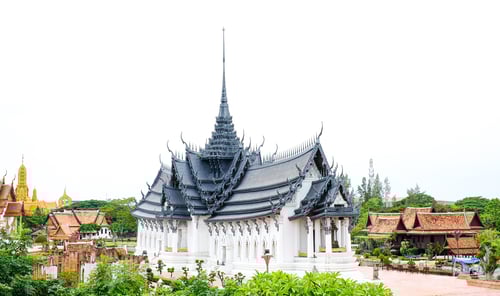Preview: Sanphet Prasat Palace. Phra Si Sanphet Royal Palace in Ancient City of Samut Prakan in Thailand.