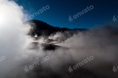 Preview: Steam rising from El Tatio geyser field, Atacama Desert, Chile