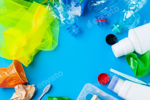 Preview: Environmental conservation concept - garbage prepared for recycling