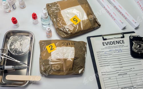Preview: crime lab drug test, conceptual image