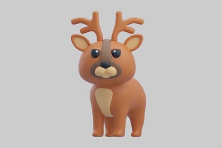 Preview: Cartoon reindeer character
