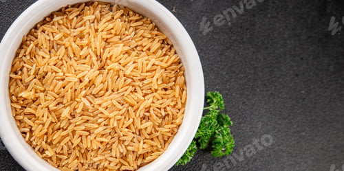 Preview: Brown rice whole grain cereal healthy product superfood fresh tasty gourmet food