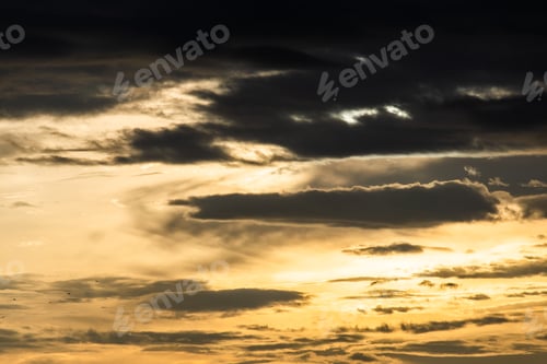 Preview: colorful dramatic sky with cloud at sunset.