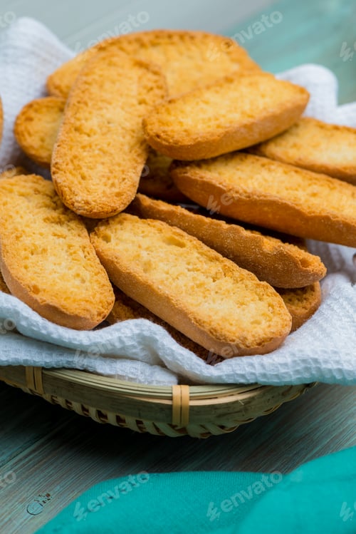 Preview: Toast bread on a wooden table