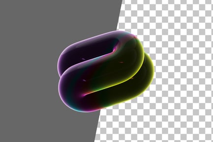 Preview: Wavy Line Neon Abstract 3D Icon
