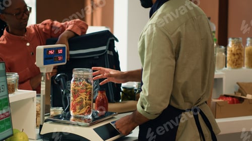 Preview: Seller preparing food order for delivery